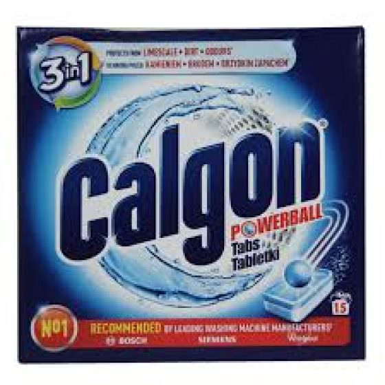 CALGON POWERBALL TABLETS3 IN 1 LAUNDRY MACHINE CLEANING (15pcs)