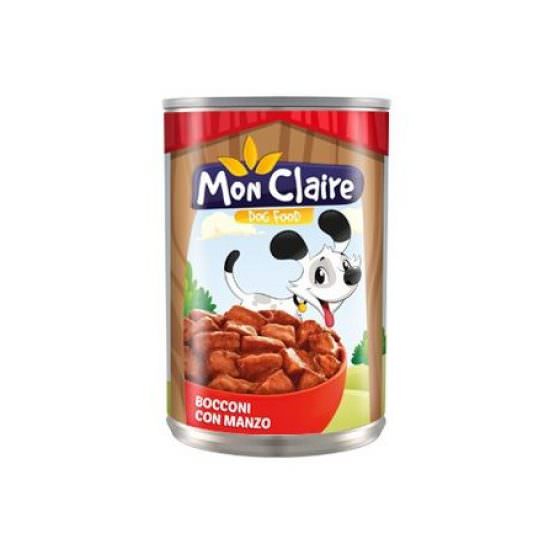 MON CLAIRE DOG FOOD MORSELS WITH BEEF 405g
