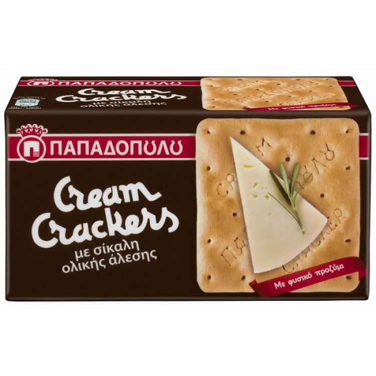 Papadopoulou Cream Crackers Whole Grain 175g