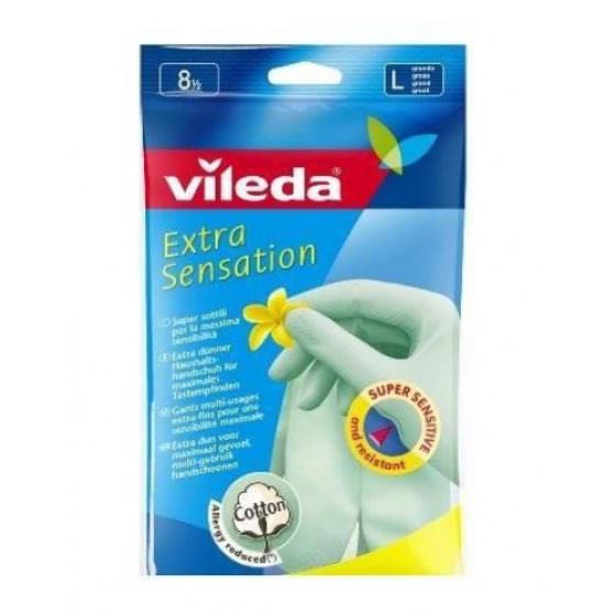Vileda Latex Gloves Extra Sensation Size (large 9)
