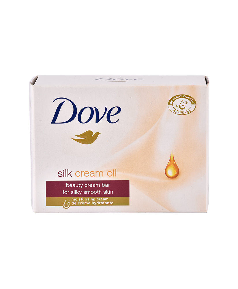 Dove Silk Cream Oil Soap Bar 100g
